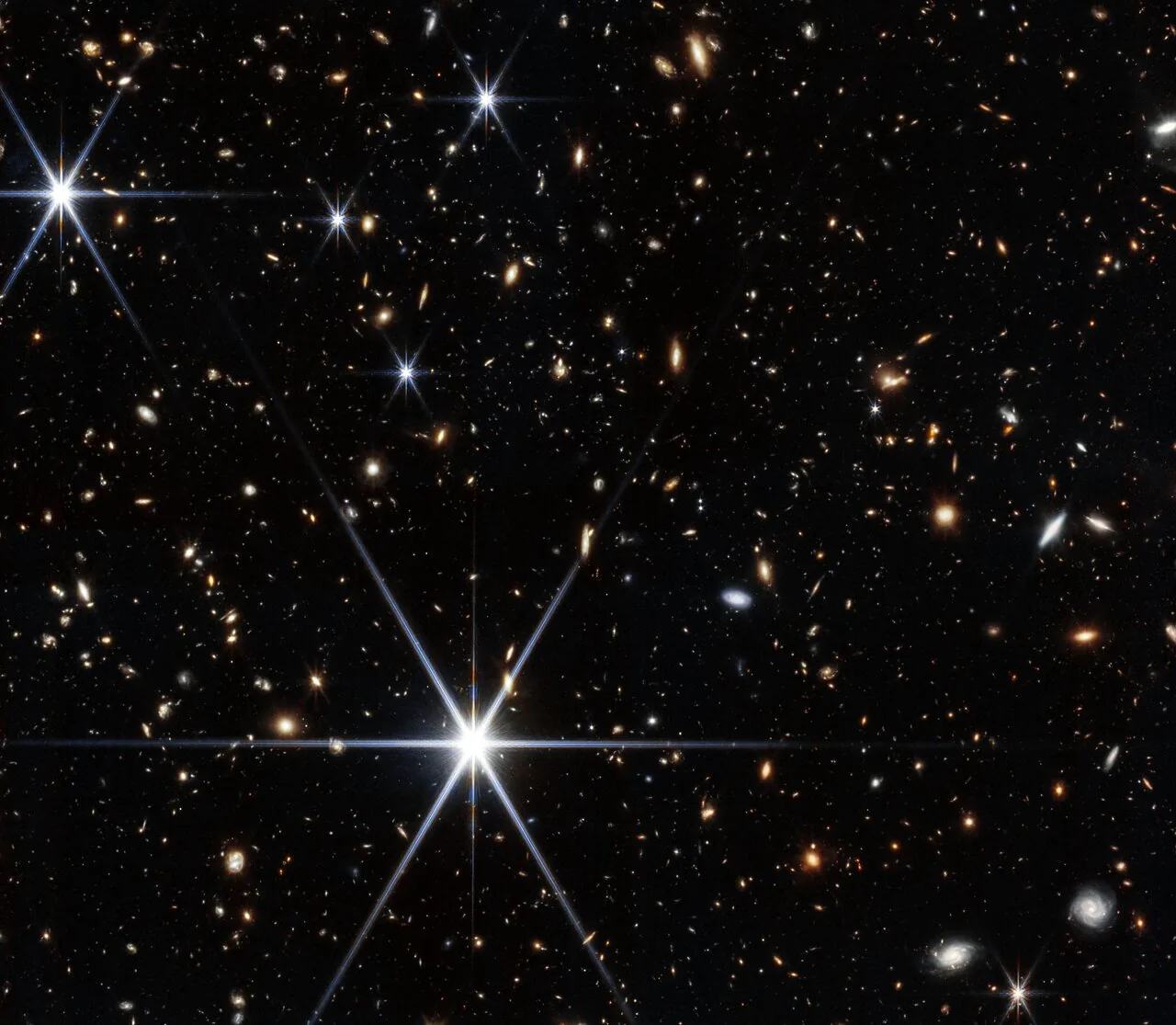 Campo de galaxias observado por Webb en la región de la ráfaga FRB 20240304B